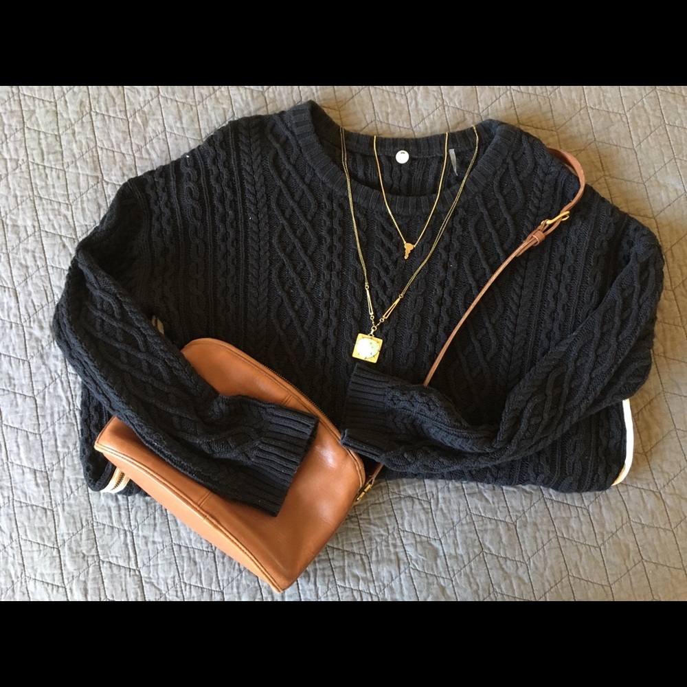 Margaret O’Leary Side Zip Tunic Sweater in Black